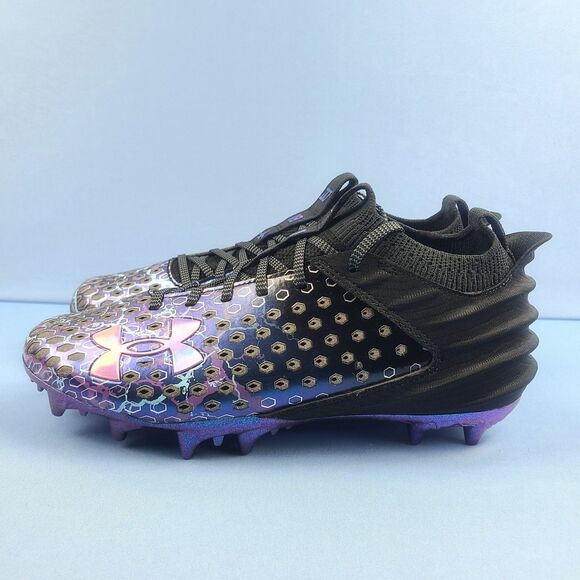 Under Armour Football Cleats Mens 8.5 Blur Smoke 2.0 Vibranium Justin Jefferson - Picture 1 of 13